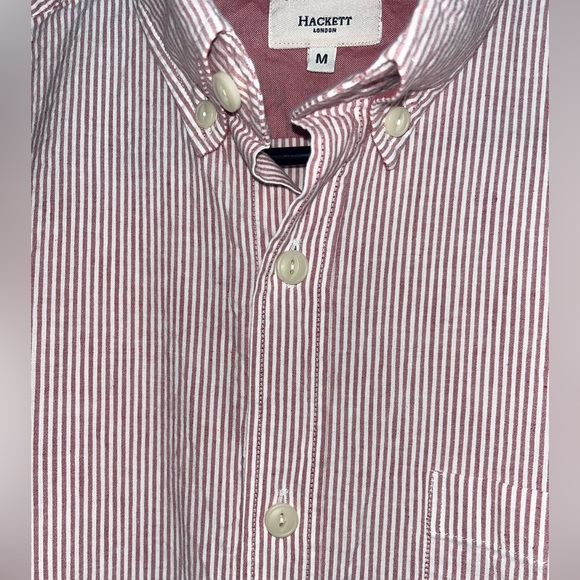 Hackett London Cotton linen blend striped slim fit button down - Picture 10 of 13